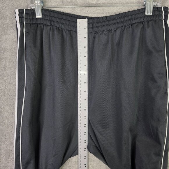 Mens XPBX Pro Black Athletic Track Pants Polyester Side Stripes Elastic Waist L - Picture 4 of 9